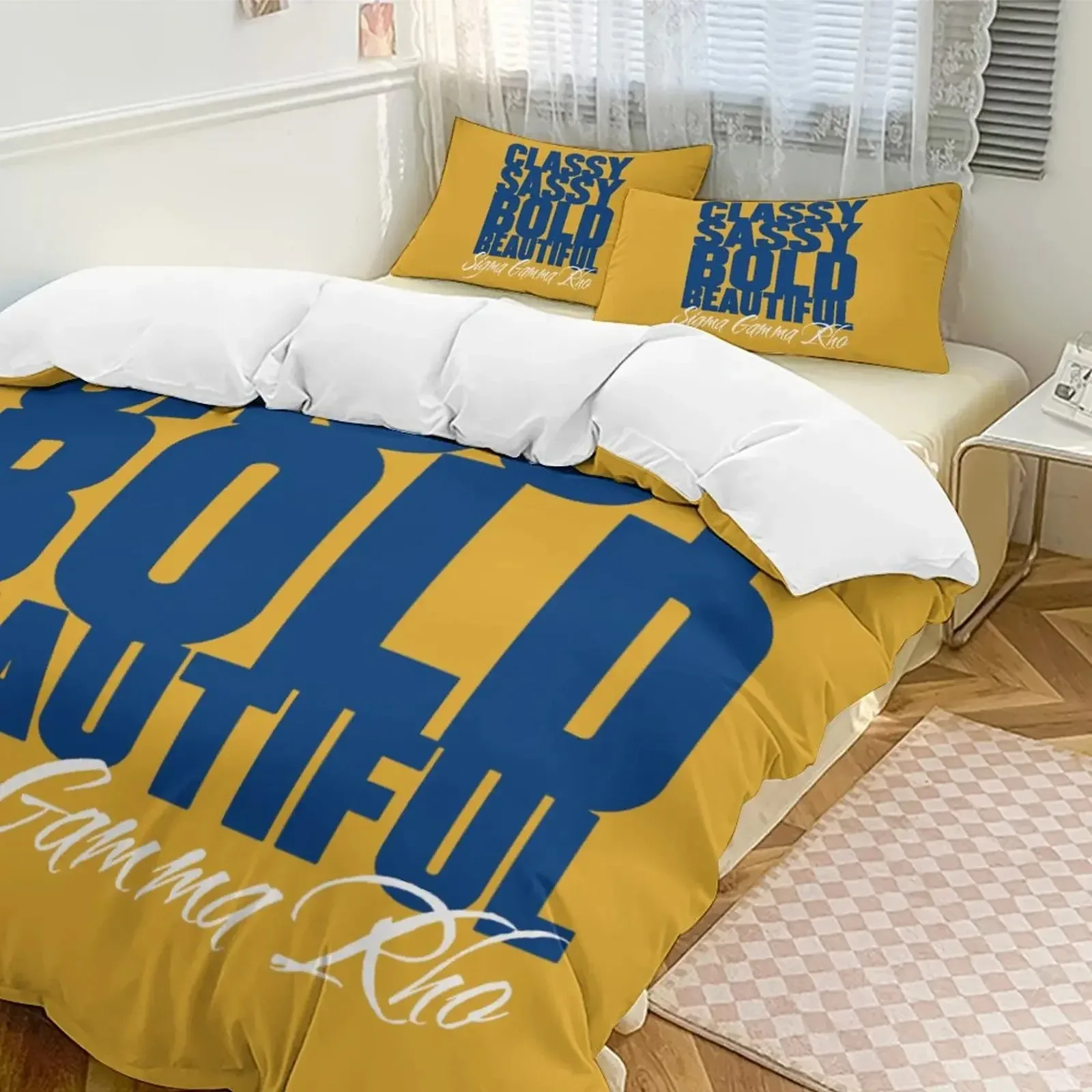 

Sigma Gamma Rho SGR Bedding Set Boys Girls Twin Queen Size Duvet Cover Pillowcase Bed Kids Adult Fashion Home Textileextile