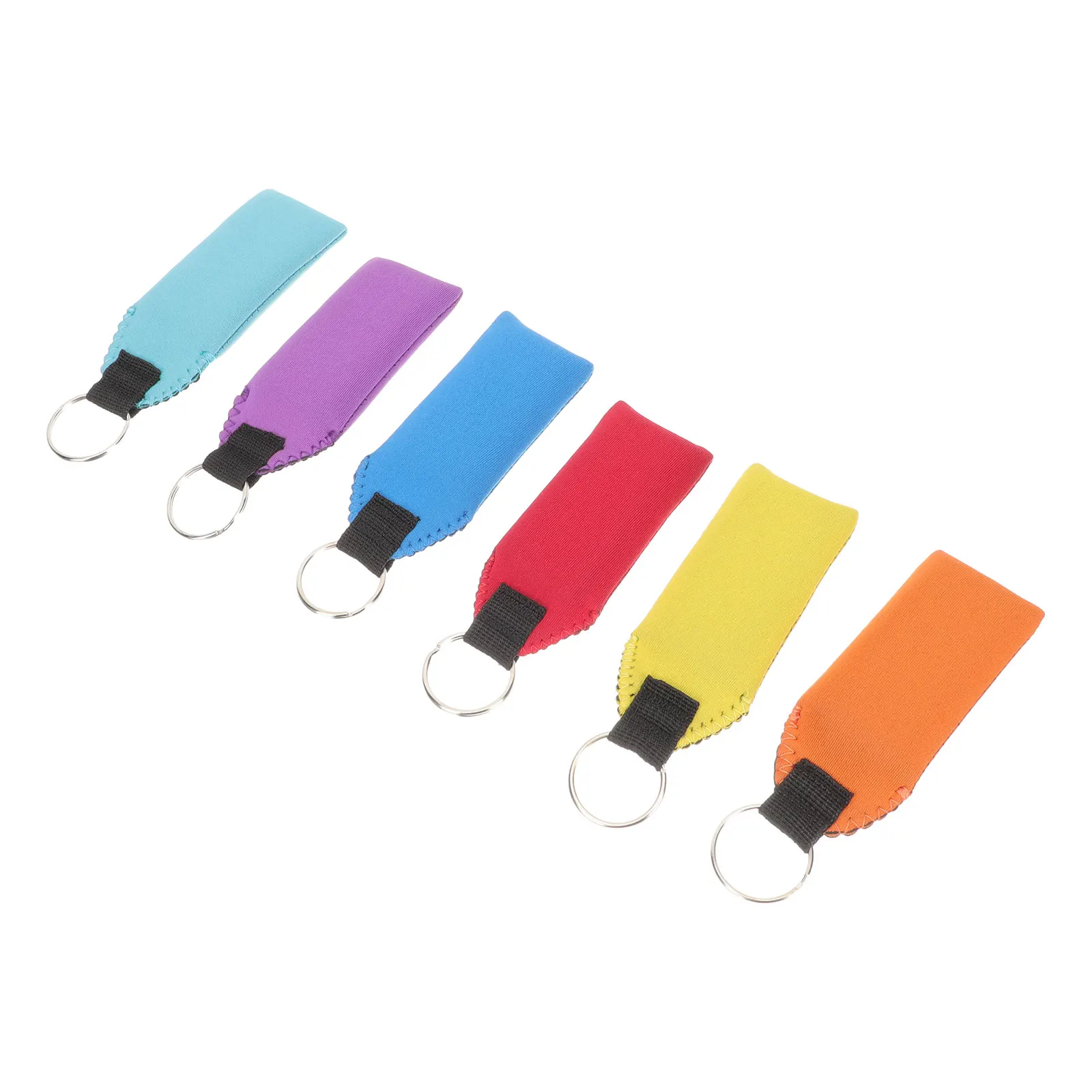 

6 Pcs Floating Keychain Bright Colors Durable Water Sports Accessories Rafting Fishing Boating Key Ring Pendants