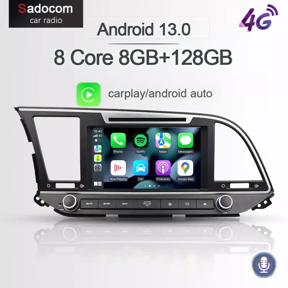 

720P PX6 8" DSP 2 din Android 13.0 8 Core 128GB ROM Car DVD Player GPS RDS autoradio For Hyundai Elantra 2016 2017 car radio