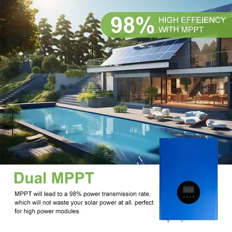 Pure Sine Wave Inverter Single Split Phase 12Vdc 24V 48V 12kW Low Frequency Wind Turbine 110Vac/230Vac Off-Grid Solar System