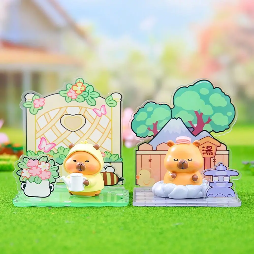 

1/6pcs Capybara Mystery Box Anime Figure Desk Decor Blind Box Toys Fun Everyday Series Anime Cartoon Figure Model