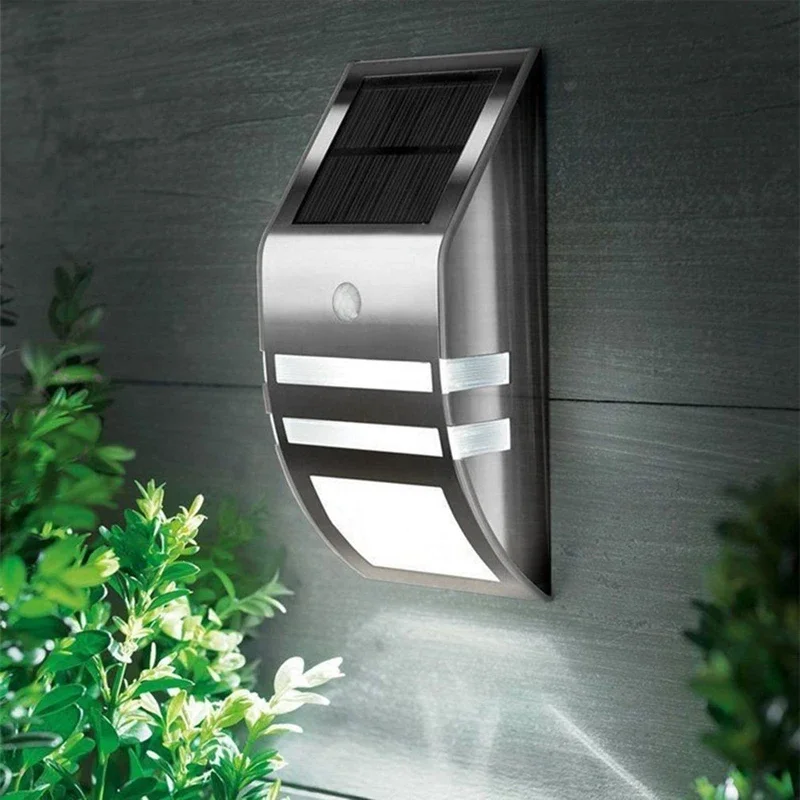 

Waterproof PIR Motion Sensor Outdoor Wall Light LED Solar Light Stainless Steel Outdoor Garden Yard Security Wall Lamp IP44