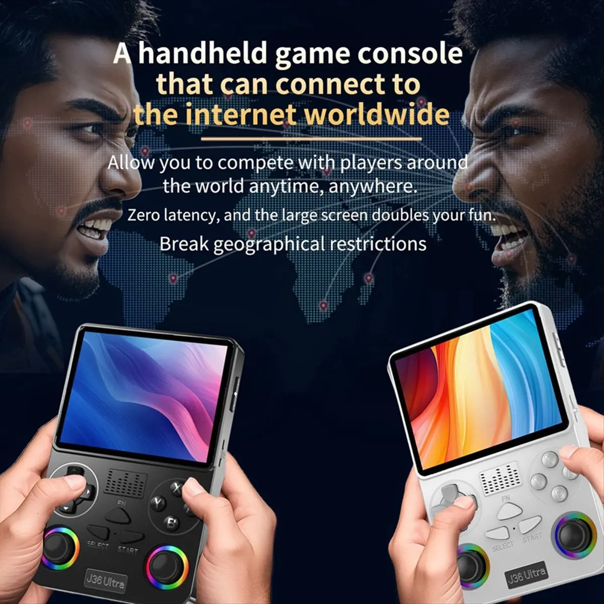 CH◆☆§J36 Ultra Retro Handheld Game Console 64G 20000 Games 3.5 Inch Video Portable Game Player Supports 20+ Simulator A~HOT SALE