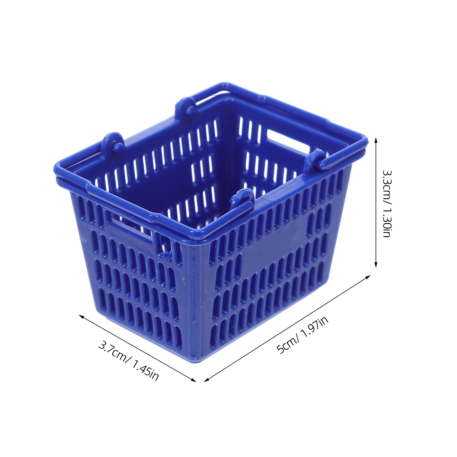 20 pçs mini cesta de compras plástico pequeno alça leve fingir jogar bin armazenamento cozinha mini cesta com alça