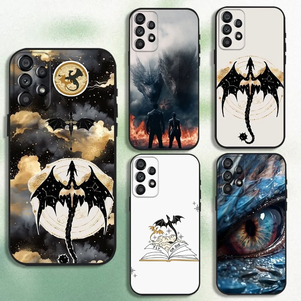 

F-Fourth W-Wing Dragon Phone Case For Samsung Galaxy A20,A21s,A22,A31,A32,A52,A53,A72,73,A80 Soft Black Cover