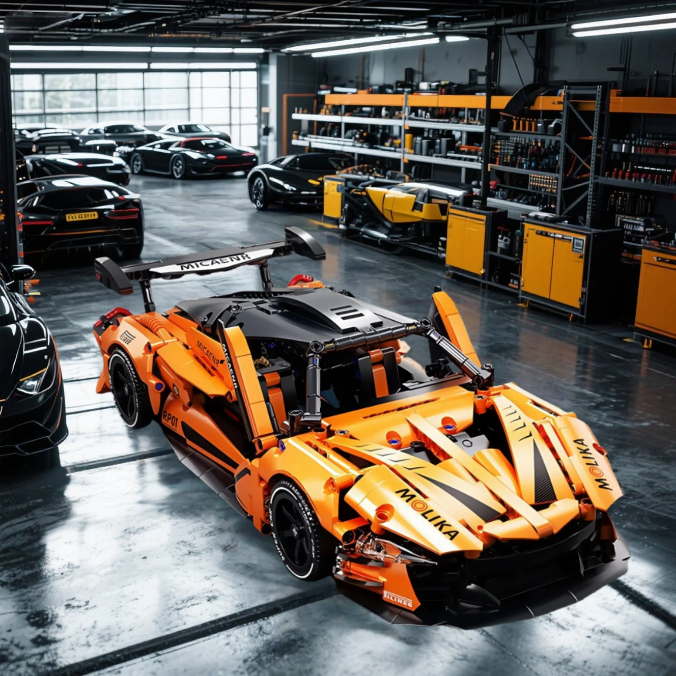 2025Hot 1200 + قطعة 1:14 التقنية P1 سوبر سباق السيارات اللبنات نموذج سوبر سيارات رياضية الطوب لعب للأولاد هدايا #5