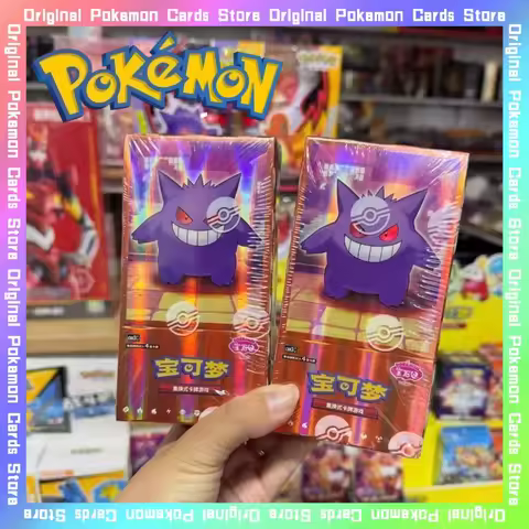 Original Gem Pack Vol3 Vol2 Vol1 PTCG Simplified Chinese Pokemon Cards Trading Collected Gengar Meowth Eevee Pikachu Card Gifts