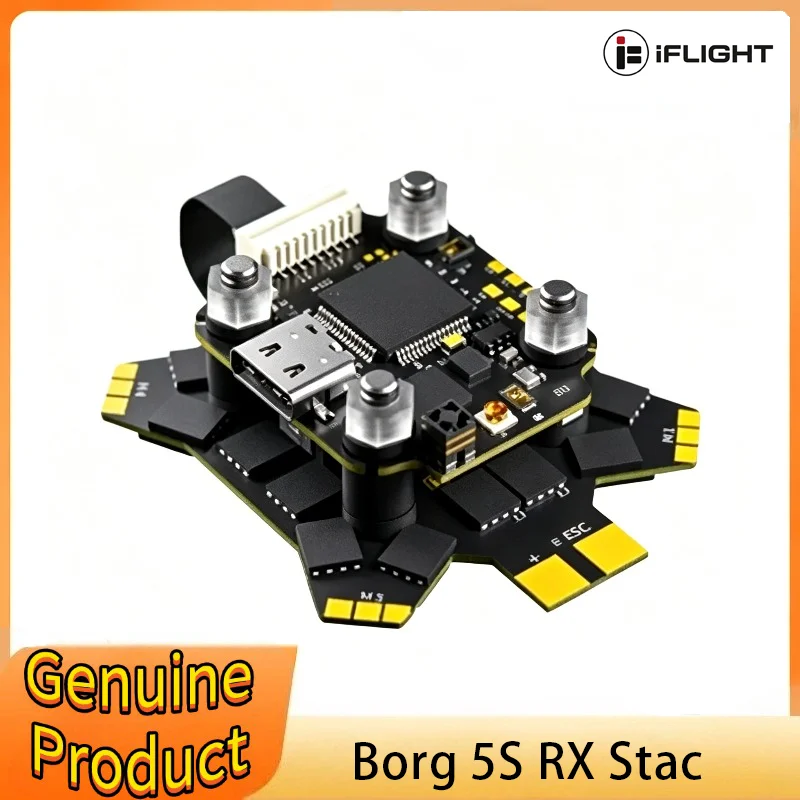 IFlight Borg 5S RX Stack Flight Controller + Borg 60R 4-IN-1 ESC Combo for RC FPV Freestyle Racing Drone