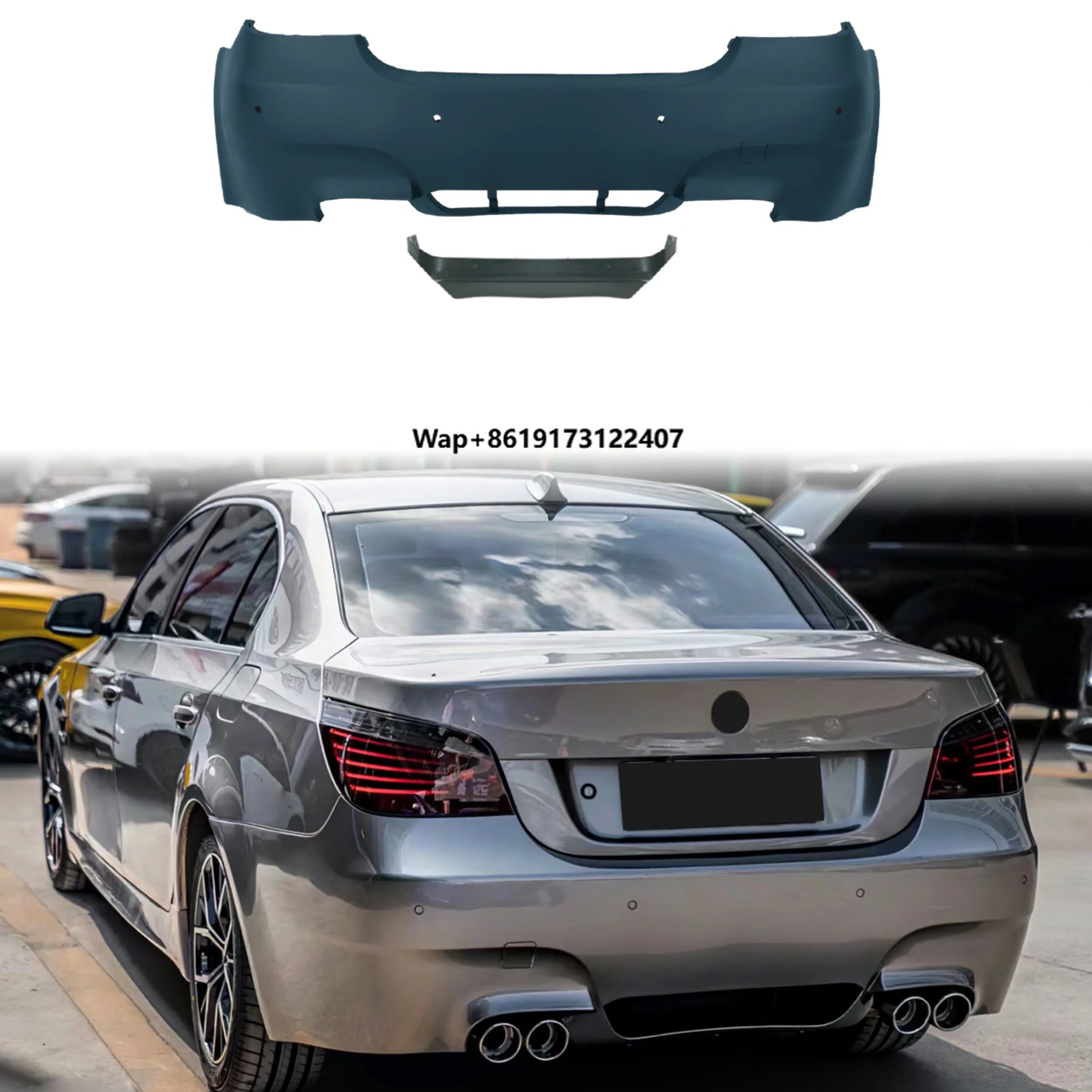 

Hot selling Car Bumpers for E60 Modification and Upgrade M5 Style Body Kit Rear Bumper for E60 M5 PP material