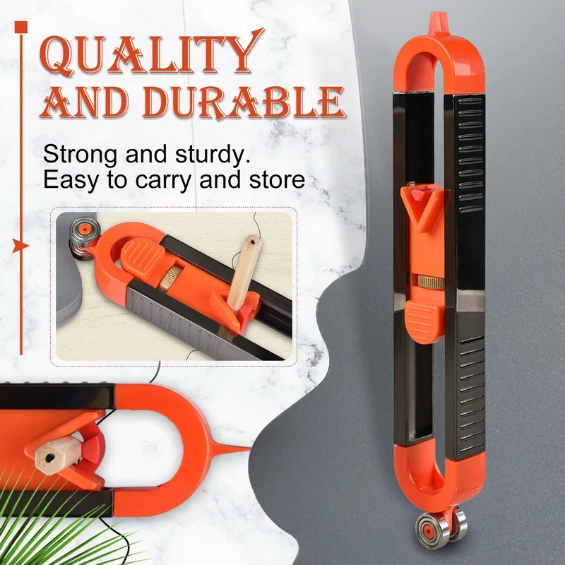 Profile Scribing Ruler Contour Gauge With Lock Adjustable Locking Precise Woodworking Measuring Gauge Measurement Tool