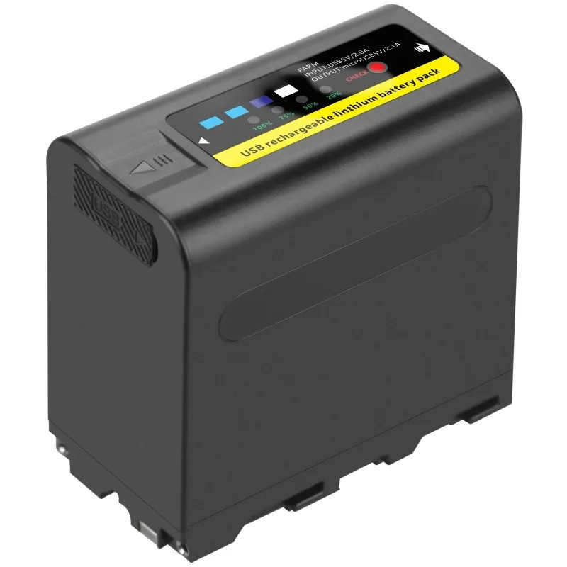 

Аккумулятор высокой емкости 10800 мАч NP-F970 NP-F960 NP-F980 с USB-C портом для видеокамер Sony