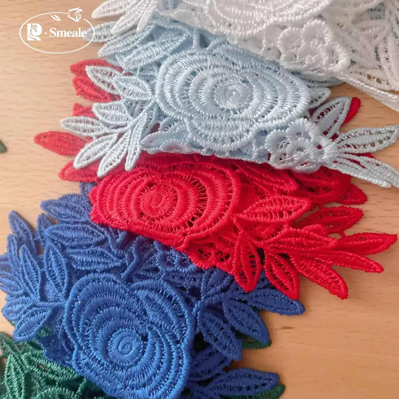 10 Stück = 5 Paare. Wasserlösliche Spitzenstickerei für Hochzeitskleider, Applikationen, handgefertigte DIY-Spitzenkleidung, Nähzubehör – Detail 3