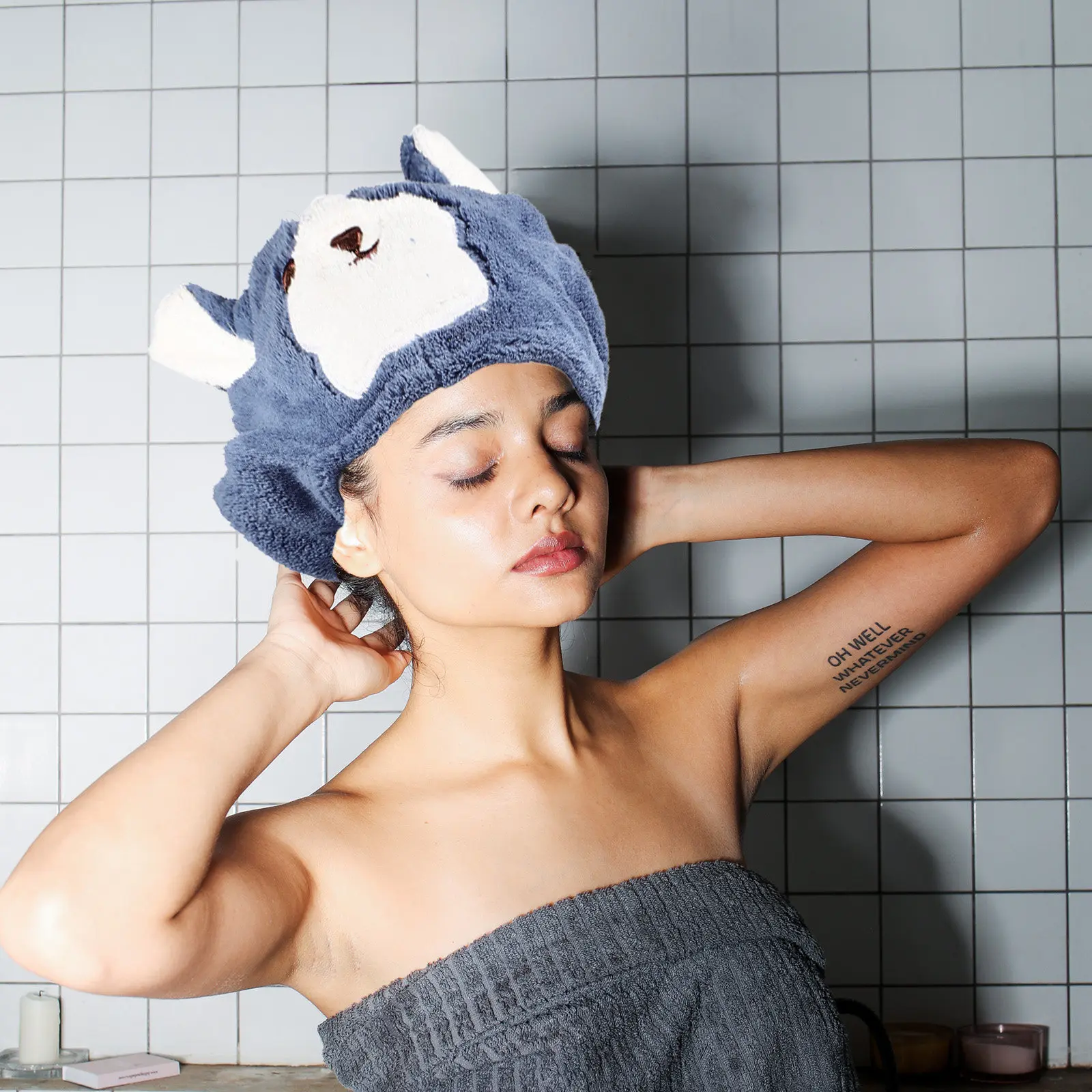 Hair Drying Hat Coral Fleece Material Soft Supple Water Absorption Towel Wrap for Wet Hair Fast Drying Bath Shower Use
