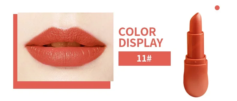 New Matte Lipstick for Women Brand Lips Color Cosmetics Waterproof Lipstick Long Lasting Miss Rose Lip stick Nude Makeup