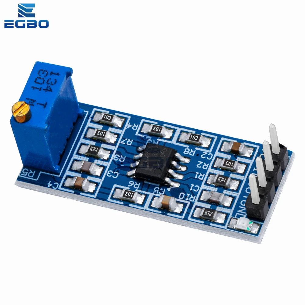 1PCS/5PCS/10PCS  EGBO LM358 100 Times Gain Signal Amplification Amplifier Operational Amplifier Module 5V-12V