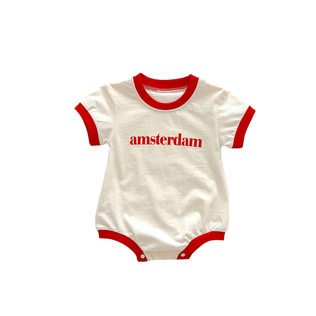 Dropship Pakaian Huruf Lengan Pendek Bayi Bayi Bayi Balita Musim Panas Jumpsuit Katun Murni Pakaian Bodysuit Bayi Baru Lahir Pakaian Satu Potong