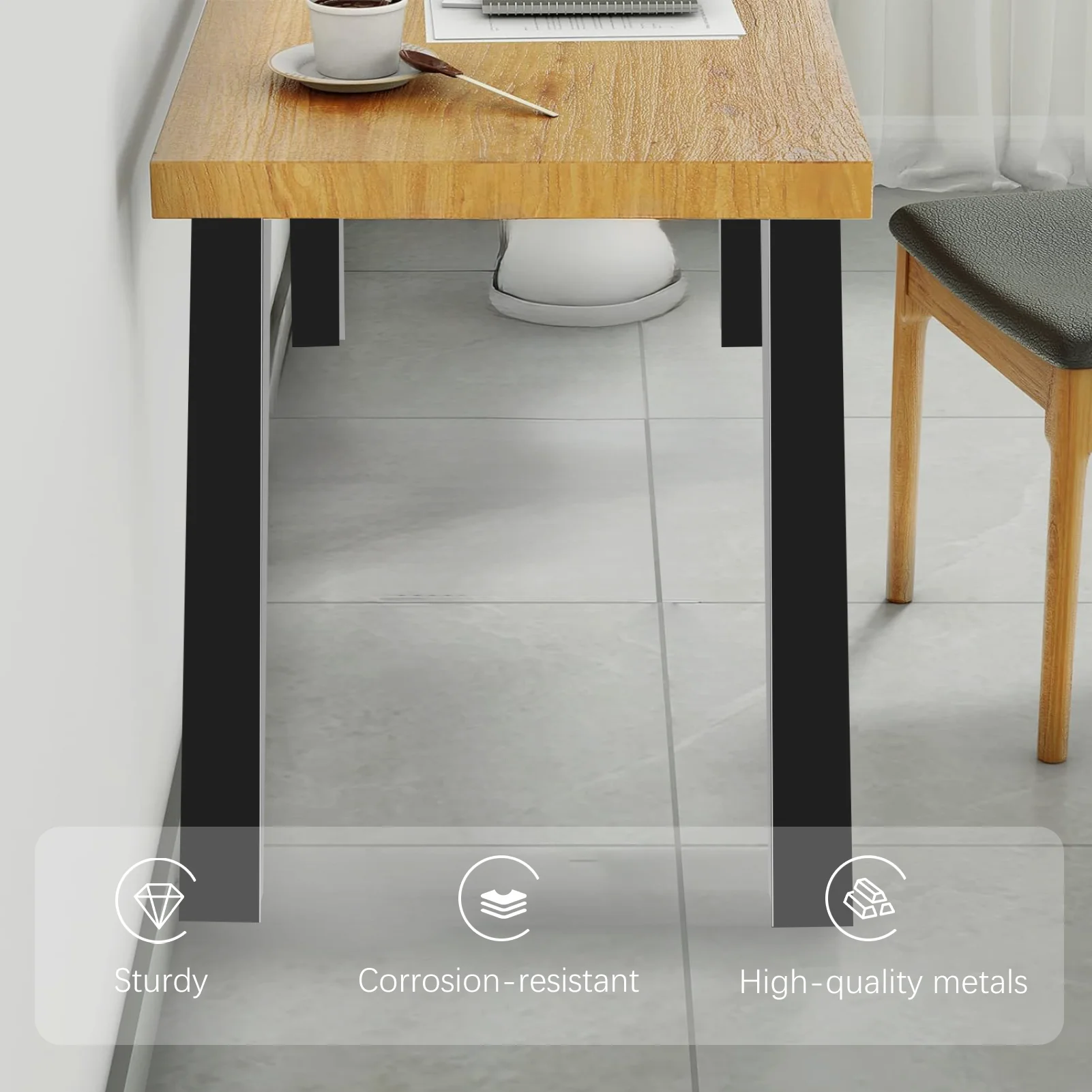 Tischbeine Metall 71cm, Tisch rahmen u Form, Tischbeine schwarz, Couch tischbeine, Tisch fuß für DIY Esstisch, Konferenz lasche