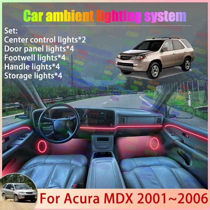 

Для Acura MDX 2001-2006, Honda YD1 MK1 2002-2003: Комплект атмосферной RGB-подсветки с эффектом бегущих огней (2/24 шт.)