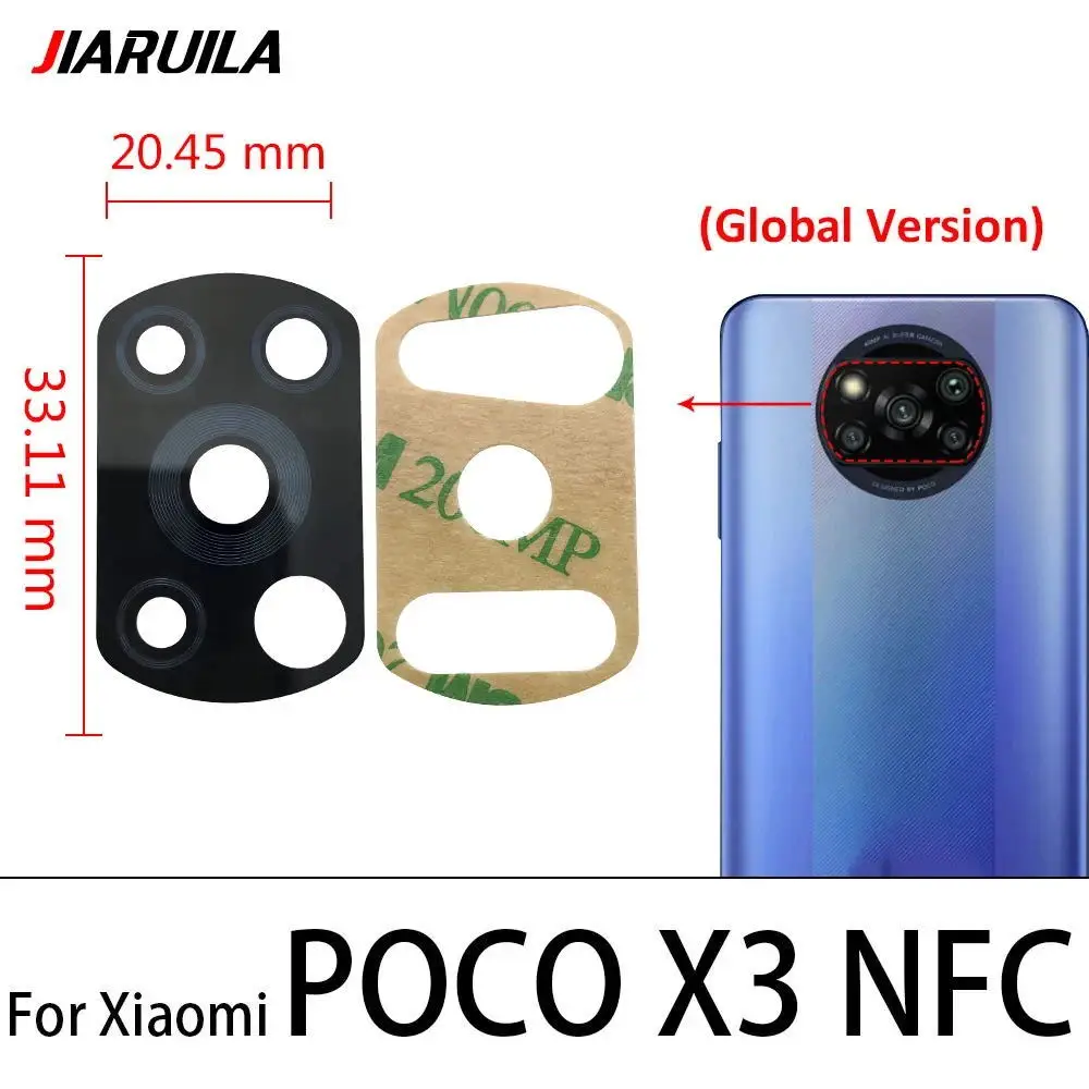 NEW Back Camera Lens Glass Replace For Xiaomi Redmi Note 10 Pro 8T 9C 9  Mi 10T A1 A3 Max Mix 2 3 2s 11 A1 A2 Poco X3 F3