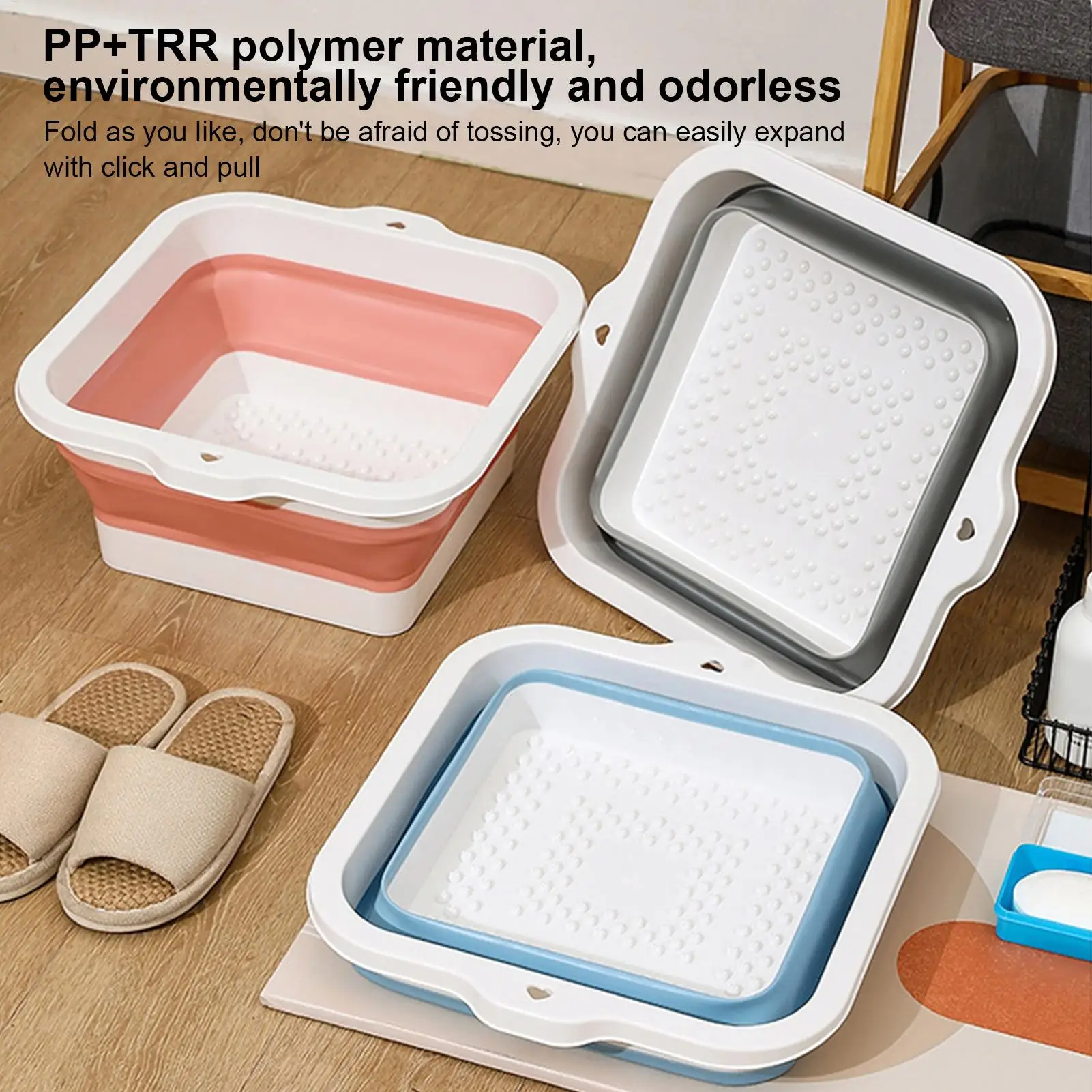 

Ванна для ног, ведро для замачивания ног, 1688, массажное выпуклое ведро, складное противоскользящее ведро, большой размер для уборки автомобилей в отеле для мужчин