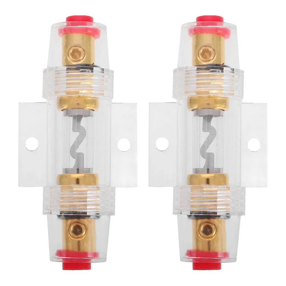 

2pcs Transparent Car Audio Holder Power Fuse Case For Stereo Amplifier Inline Automotive Safety Auto Fuse Holder Box