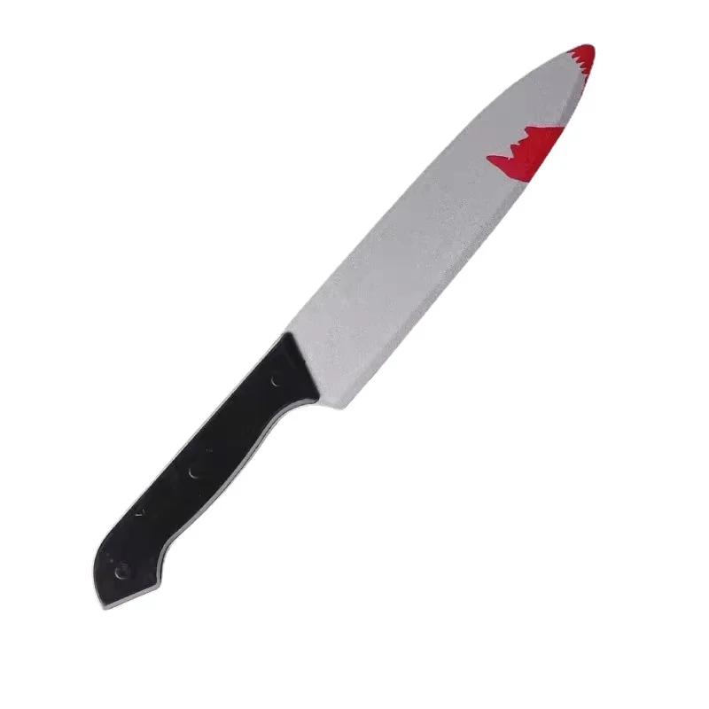 Bloody Knife 30cm Halloween Realistic Plastic Weapon Horror Blade Fancy Dress Party Cosplay Killer Props Fake Knife - view 4