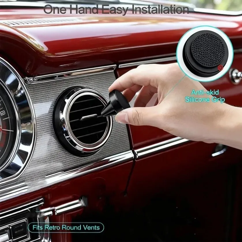 1PCS Car Air Vent Magnetic Navigation Phone Holder Universal Magnetic Cellphone Mount Bracket For iPhone 17 Android Smartphone