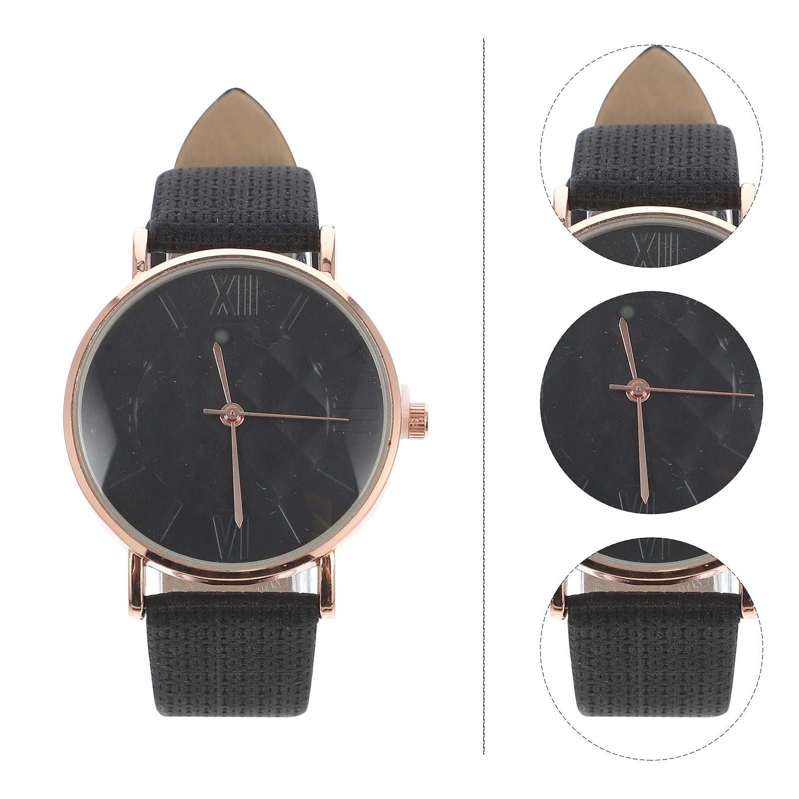 

Ladies Quartz Watches Striped Strap Fashion Glass Student Miss Elegant Lady Watch Roman Numeral Decor Wrist Timepiece