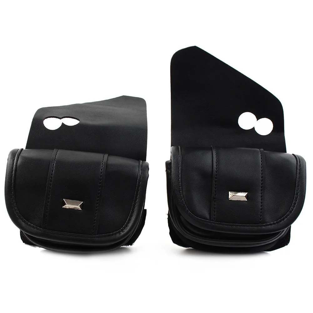 2Pcs For Harley Touring Street Glide Special FLHXS Black Dual Pouches Windshield Bags Motorcycle Accessories