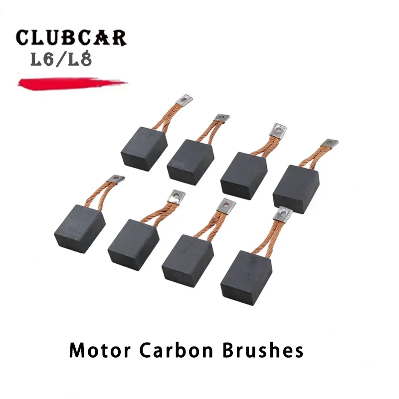 Cart motor brush kit sturdy 8 piece wear resistance carbon brushes golfing cart motor brush for ClubCar L6 L8 OEM#102938601