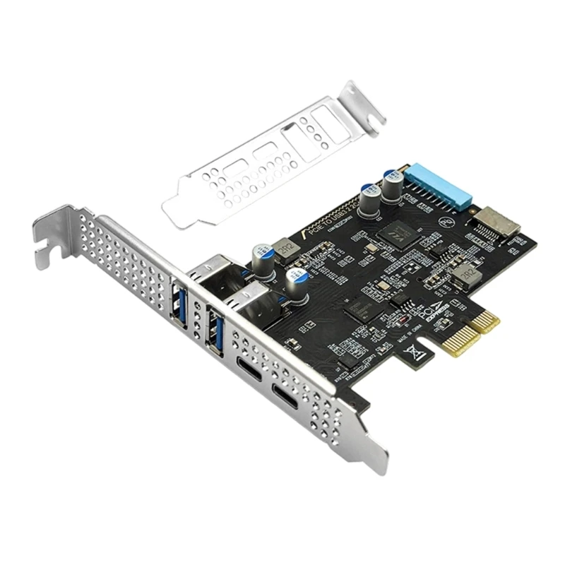 محول PCIe PCIEX4 X16 جديد متوافق مع 2025 منفذ مزدوج 10 جيجابت في الثانية لا يحتاج إلى سائق