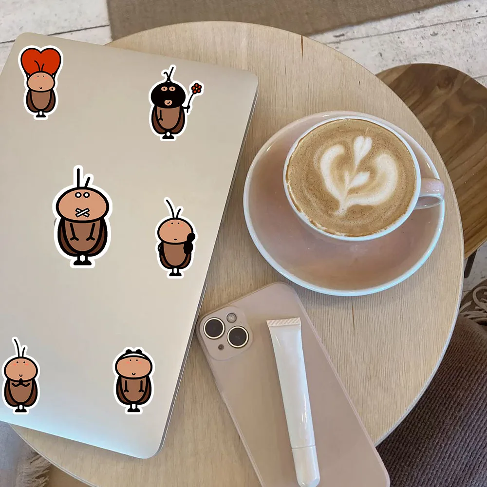 Cute Cartoon Ant Character Stickers Waterproof Vinyl Decals For Laptop Water Bottle Phone Case DIY Decor