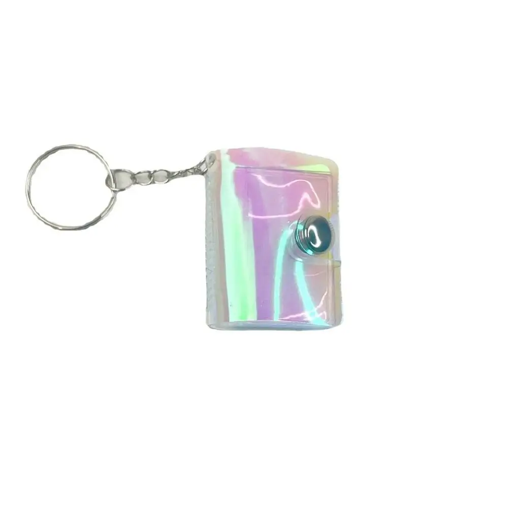 Thickened Hanging Chain Photo Album Wear-resistant Hanging Pocket Keychain Album With Buckle Mini Card Holder Birthday Gift