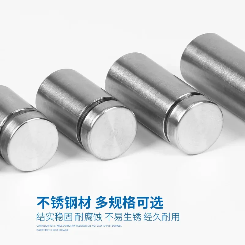yes12x20/25/40mm Advertising Nails Stainless Steel Screws for Wall Mount Glass/Acrylic Sign Standoff Fixing Screws Hardware