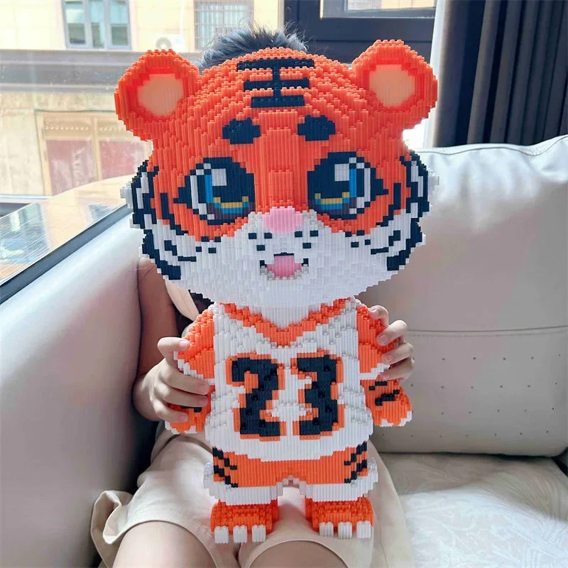 

Tiger Series Building Block Assembled Cartoon Animal Model Image Small Particle DIY Splicing Toys for Kids Christmas Gift