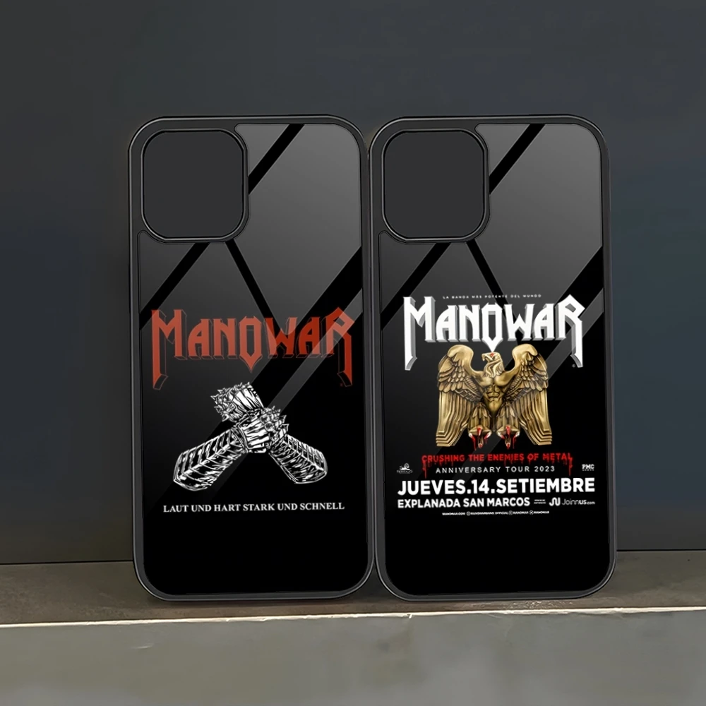 Manowar Anniversary Phone Case PC+TPU For Iphone 14 Pro Max 15 16 13 11 12 Mini 8 7 Plus X Xs XR Luxury Back Cover