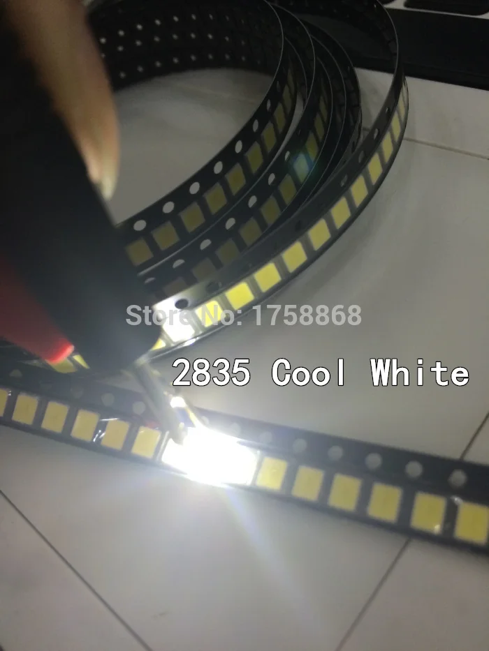 100pcs 0.2W SMD 2835 LED Lamp Bead 20-25lm  White/Warm White SMD LED Beads LED Chip DC3.0-3.6V for All Kinds of LED Light