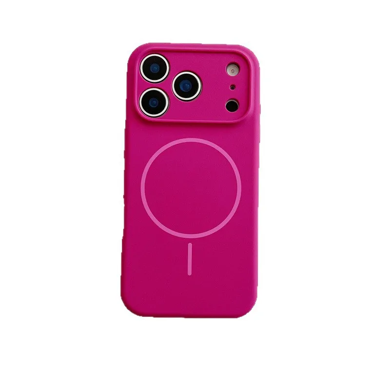 아이폰 17 슬림 마그네틱 액체 폰 케이스, 애플 16 정밀 구멍 렌즈, 15프로맥스 소프트 보호 커버에 적합