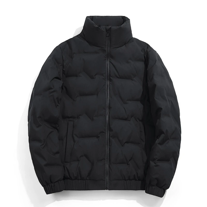 Outdoor Fashion Camping Jacket For Men Stand Collar Windproof Outerwear Casual Warm Hiking Down Coats Quality Comfortable