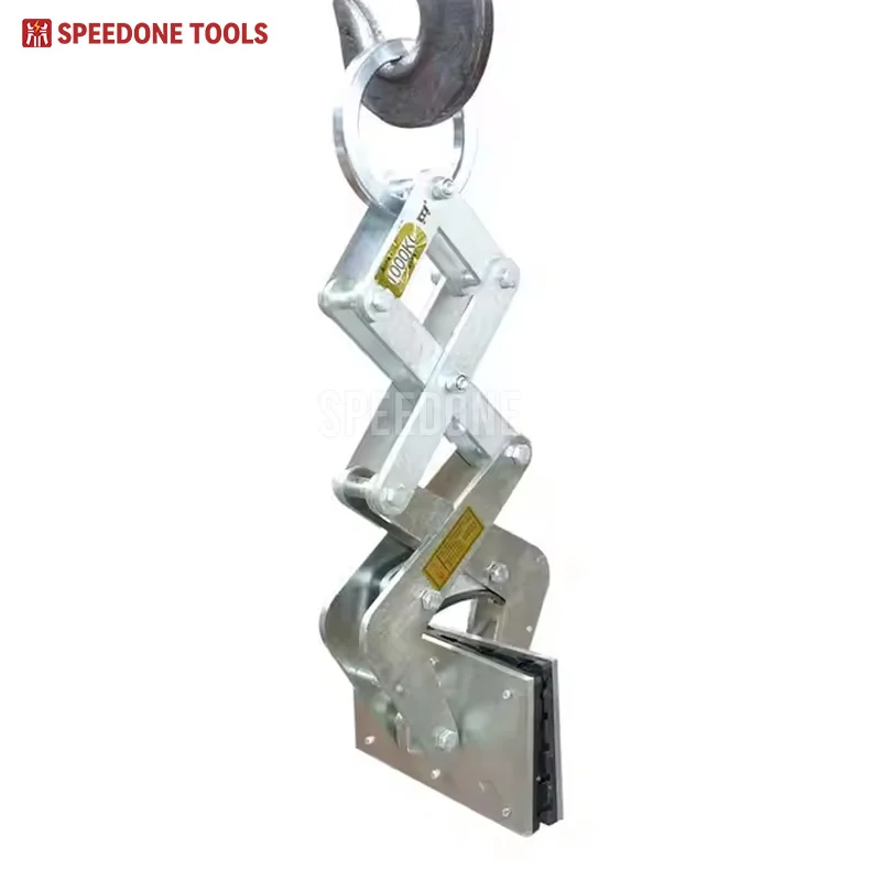 High Quality Customized Speedone Painted Silver Stainless Steel Railing Clamps 800kg Stone Lifter Accessories Metric Measurement