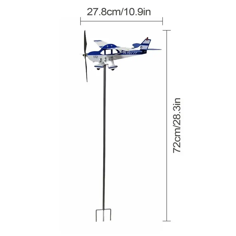 Weather Vane For Roof Metal Sturdy Airplane Shapes Weathervane Multifunctional Weather Vanes Roof Mount Decorative Wind