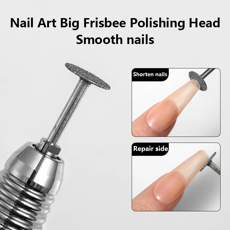 1PC Nail Art Polishing Head Diamond Electric Nail Drill Bit Disc Grinding Burr T-Shape Manicure Mills Grinder Cuticle Cutter