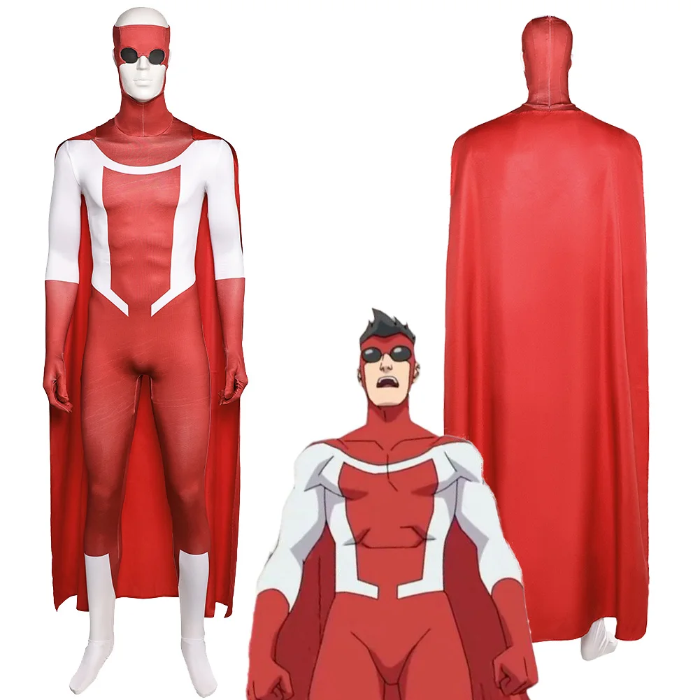 

Маскировка Red Mark Grayson, комбинезон для косплея, плащ 2025, мультяшный непобедимый костюм для взрослых и мужчин, нарядное платье для ролевых игр, праздничная одежда