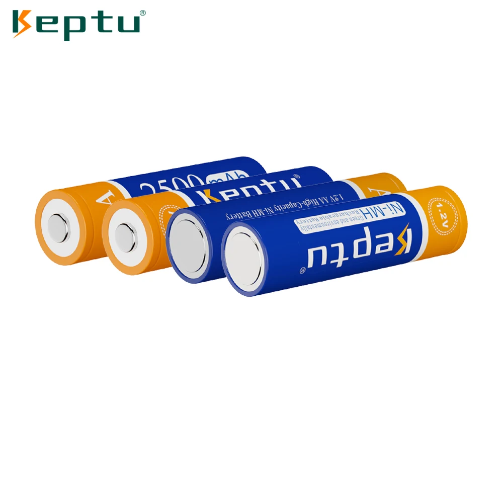 KEPTU 장난감용 충전식 배터리, Ni-MH 2.5A, Ni-MH 2A AA 사전 충전 배터리, 1.2V AA, 2500mAh