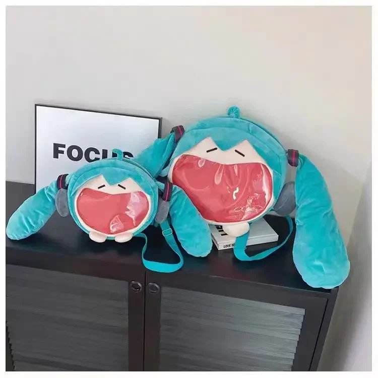 Hatsune miku anime transparente ita mochila nova kawaii pelúcia bolsa de ombro cosplay exibição escola estudante acessórios moda