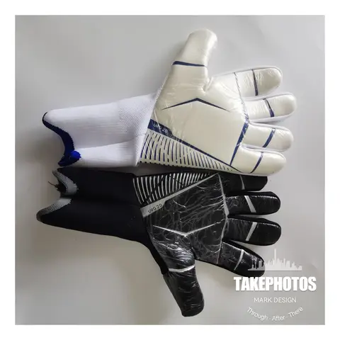 ROXXANA 미끄럼 방지 통기성 골키퍼 축구 장갑, 어린이 성인용 축구 팀 스포츠 장갑, 사이즈 6, 7, 8, 9/10