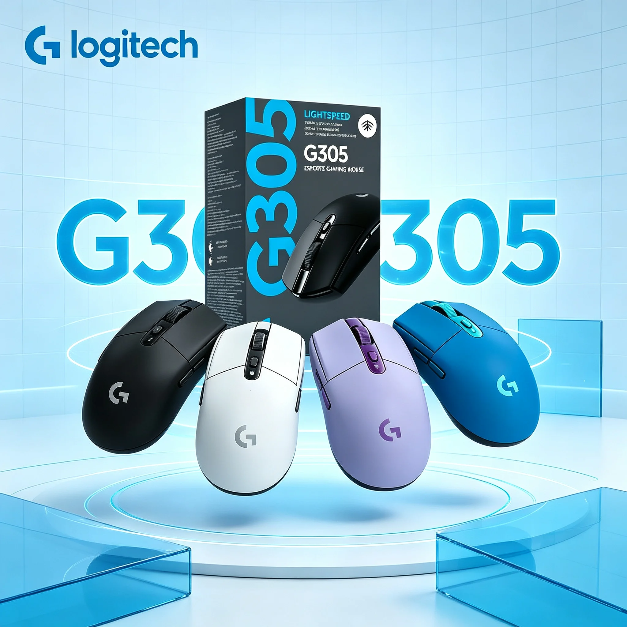 Portable Logitech G305 Lightspeed Wireless Gaming Mouse 6 Programmable Side Buttons Energy Saving Mode Mice For PC Notebook Trav