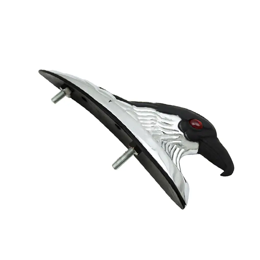 

Украшение для мотоцикла с красными подсветкой глаза, алюминиевая статуя из нержавеющей стали, крепление на передней части мотоцикла