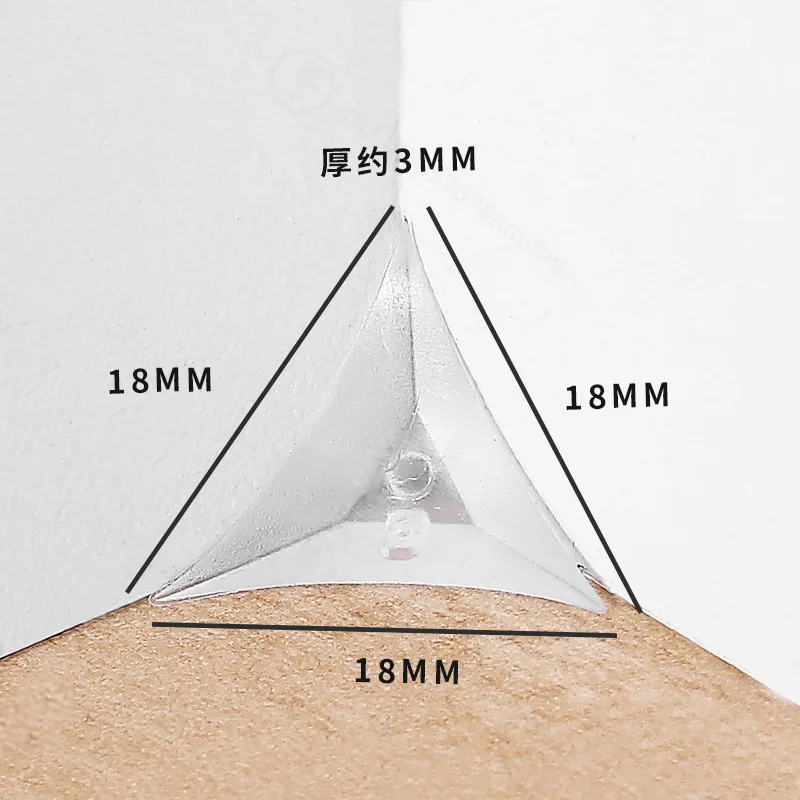 Transparent Crystal Dust Corners, Drawer Cabinet Triangle Protector, Anti-dirt Corner Particles, Home Hardware