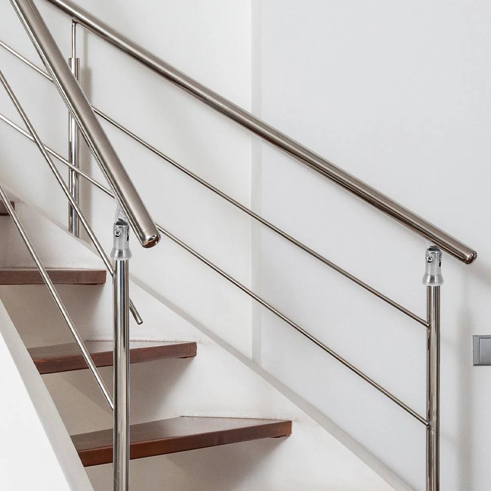 

6pcs Stainless H rail Brackets for Indoor Stairs Guardrail Supports Modern Stair Railing Support Bracket Decoration Durable